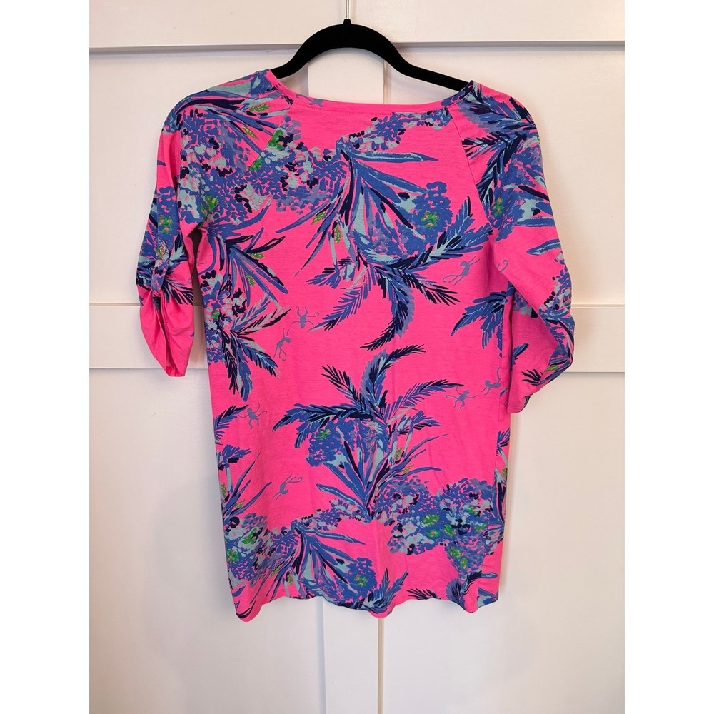 Lilly Pulitzer Surfcrest Dress in the Tiki Pink Out On A Limb print size 12-14 - Picture 4 of 5
